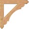 Ekena Millwork Olympic Arts and Crafts Smooth Bracket w/ Offset Brace, Western Red Cedar, 7 1/2"W x 44"D x 44"H BKT0806X44X44OLY03SWR - alternate 3